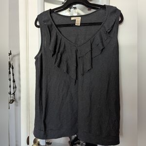 Black Striped Sleeveless Top